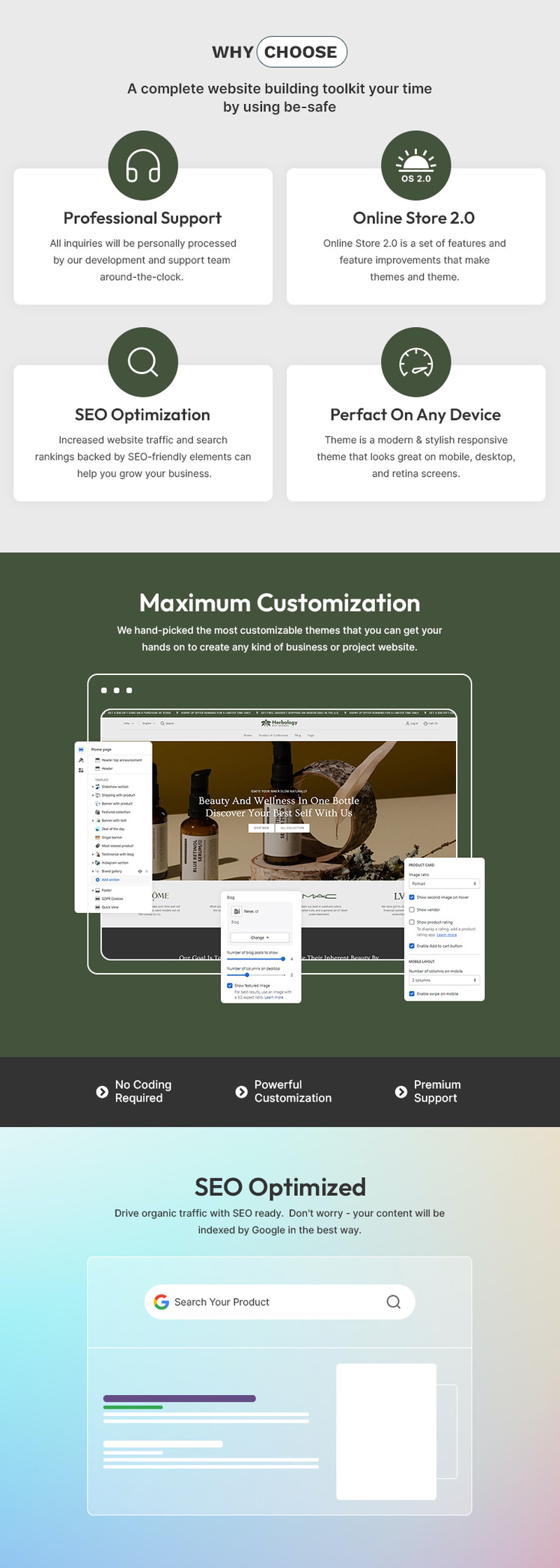 Herbology Beauty Cosmetics Skincare Multipurpose Shopify Responsive Theme #406227-1