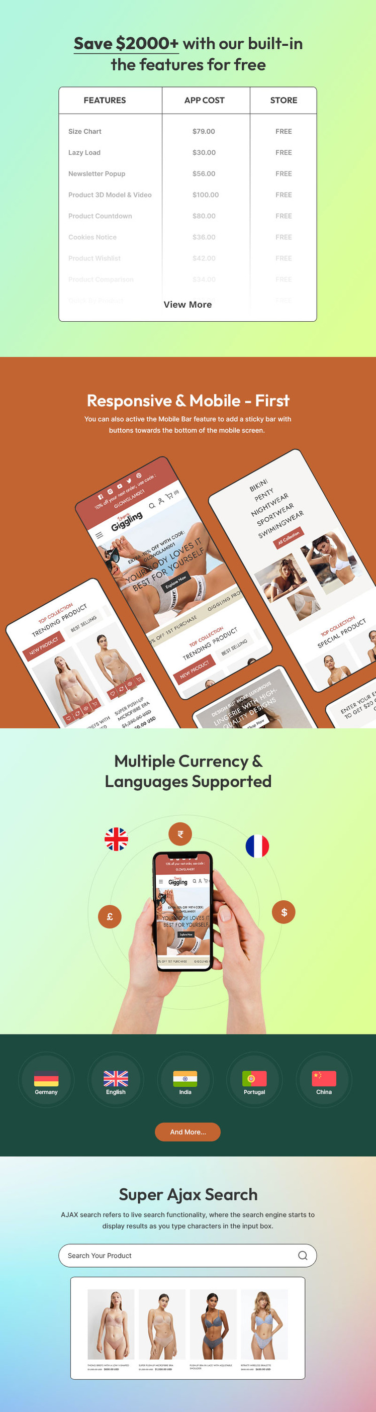 Giggling Lingerie Bikini Inner Wear Fashion Multipurpose Shopify Responsive Theme #390488-2