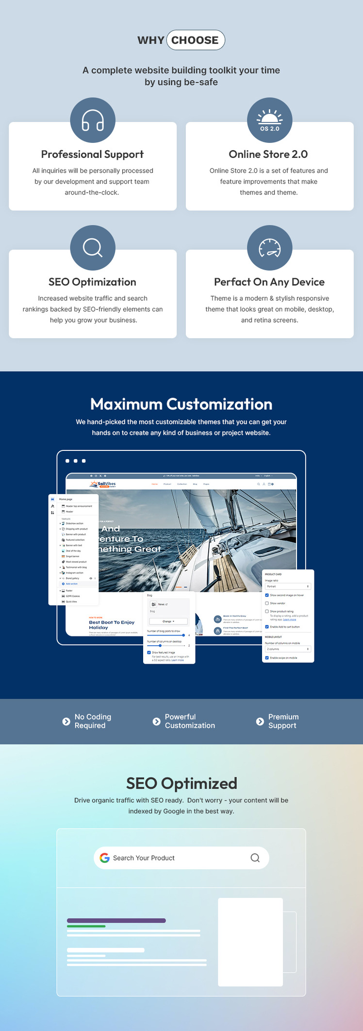 Sailvibes Yachting Water Sports Services Multipurpose Shopify Responsive Theme #431672-1