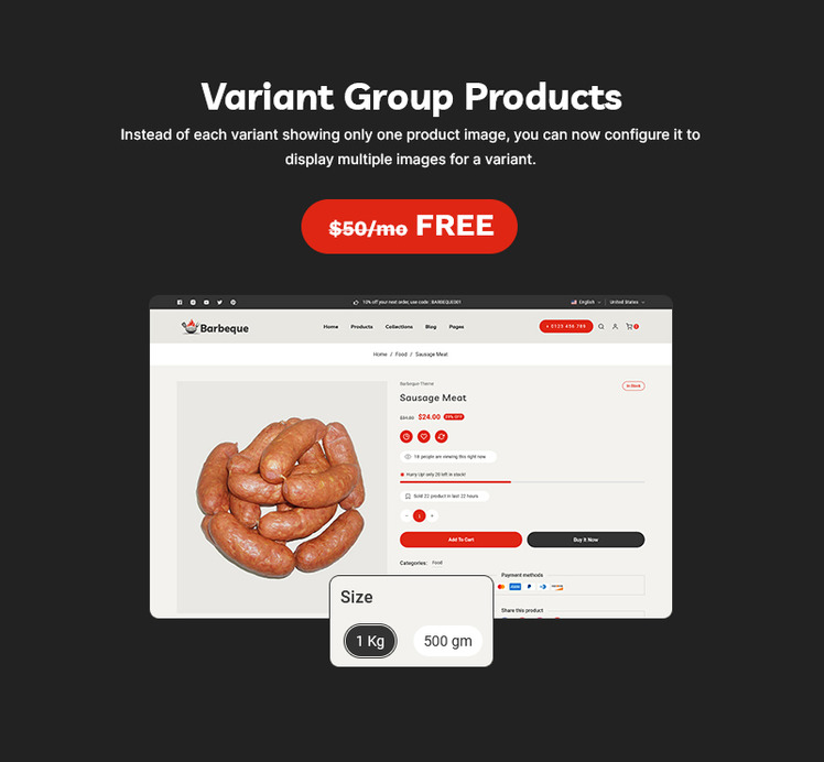 Barbeque BBQ Meat Food Multipurpose Shopify Responsive Theme #370613-12