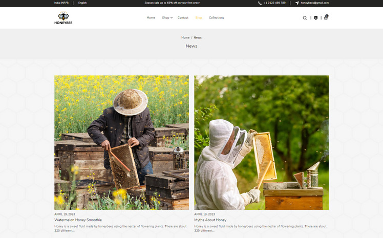 Honeybees Honey Shopify OS Premium Responsive Theme #332297