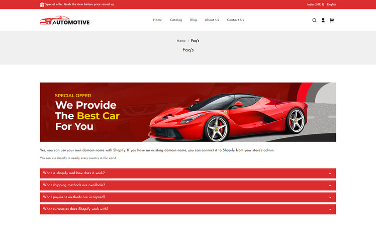 Automotive Car Multipurpose Premium Auto Parts and Accessories Shopify Theme #311472