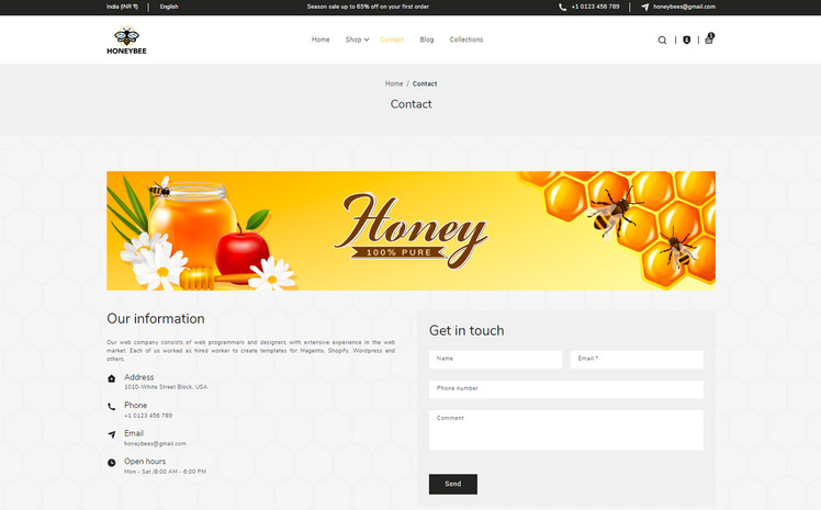Honeybees Honey Shopify OS Premium Responsive Theme #332297