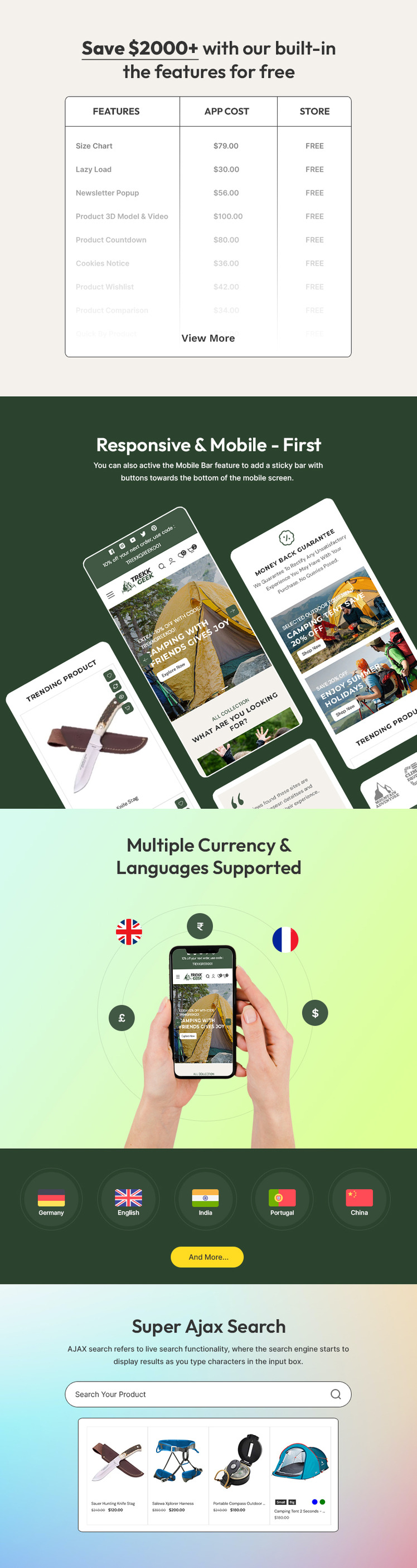 Trekk Geek Tour Adventure Trekking Camping Hiking Multipurpose Shopify Responsive Theme #382353-2