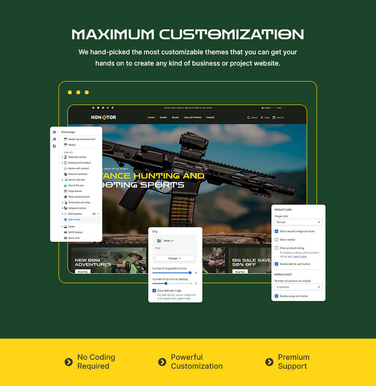 Hontor Hunting Outdoor Store Multipurpose Shopify Responsive Theme #360935-2