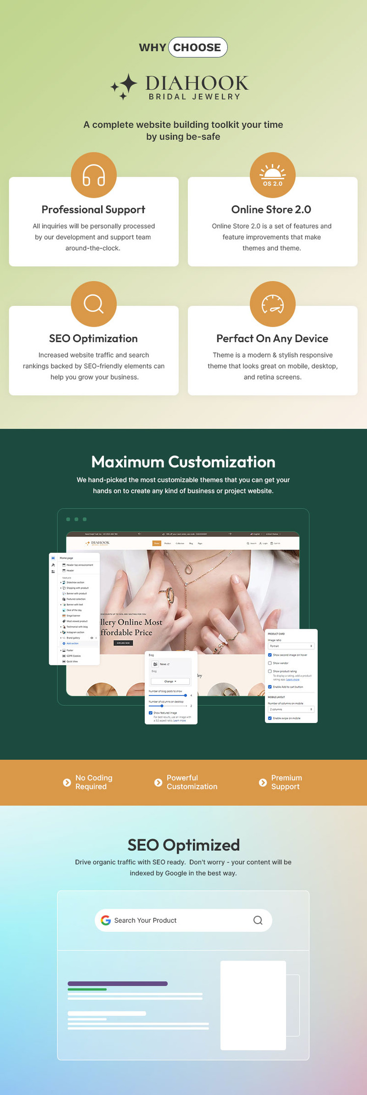 Diahook Modern Jewelry Store Shopify Responsive Theme #378438-1