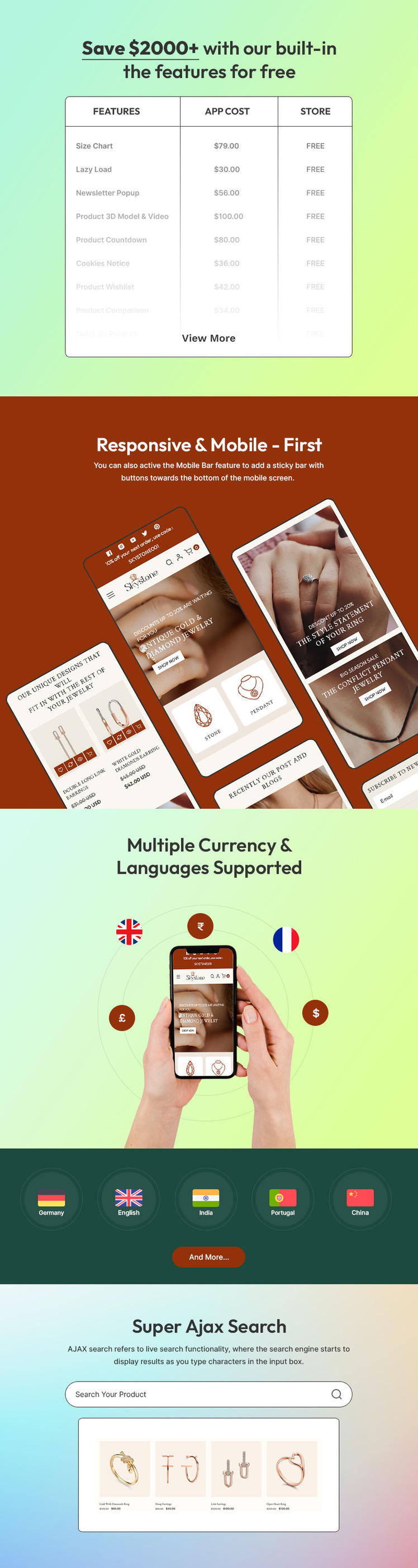 Skystone Modern Jewelry Store Multipurpose Shopify Responsive Theme #388652-2