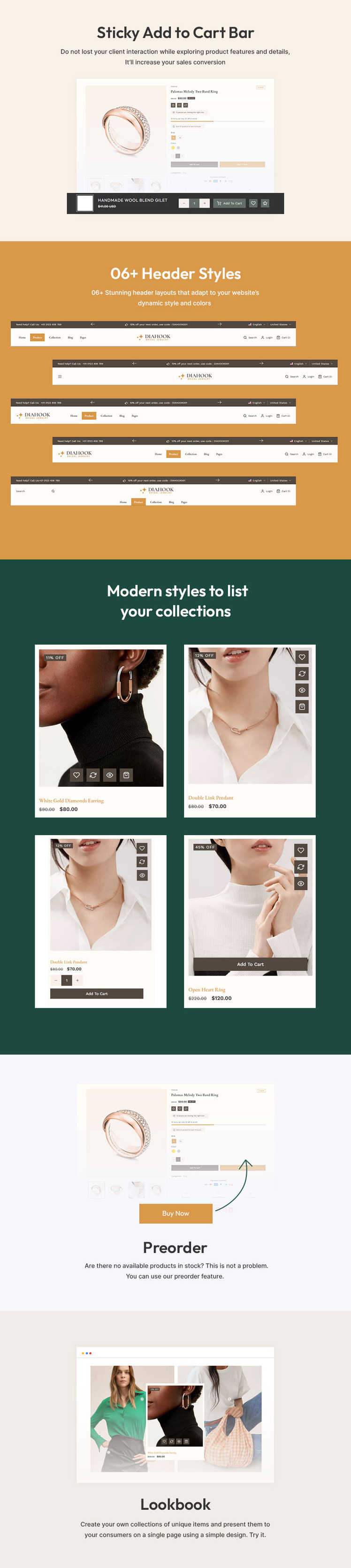 Diahook Modern Jewelry Store Shopify Responsive Theme #378438-3