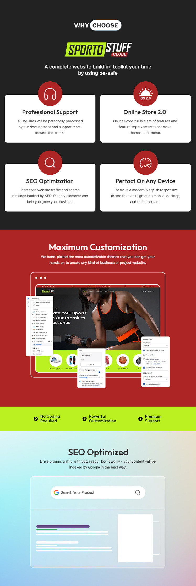 Sporto Stuff Sports Wear And Body Fitness Equipment Accessories Responsive Shopify Theme #382631-1