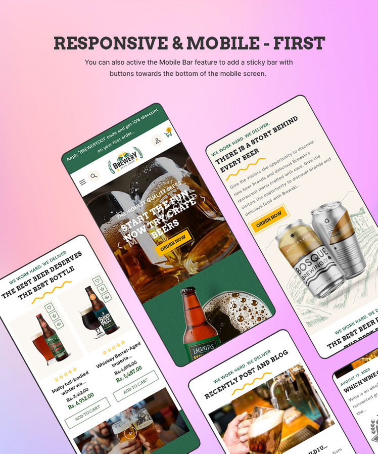 Brewery Alcohol Beer Wine Shop Multipurpose Shopify Responsive Theme #359388-6