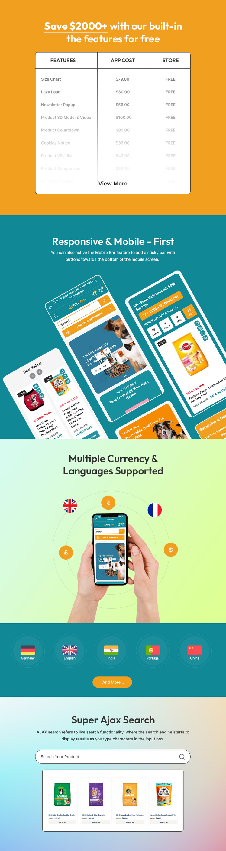 Kittypaw Pet Food Pet Nutrition Shop Multipurpose Shopify Responsive Theme #417209-2