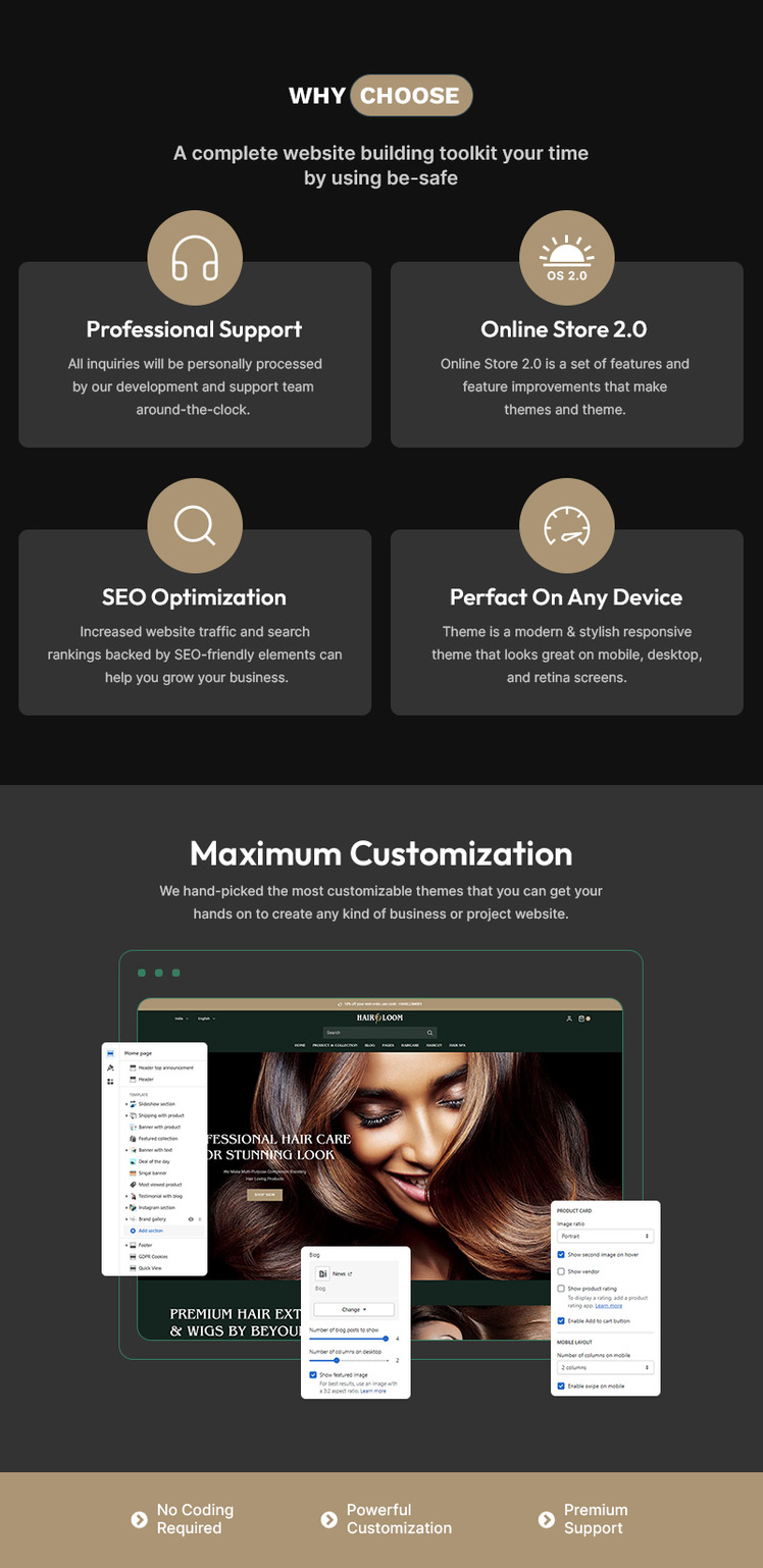 Hairloom Hair Salon Barber Shop Multipurpose Shopify Responsive Theme #422680-1