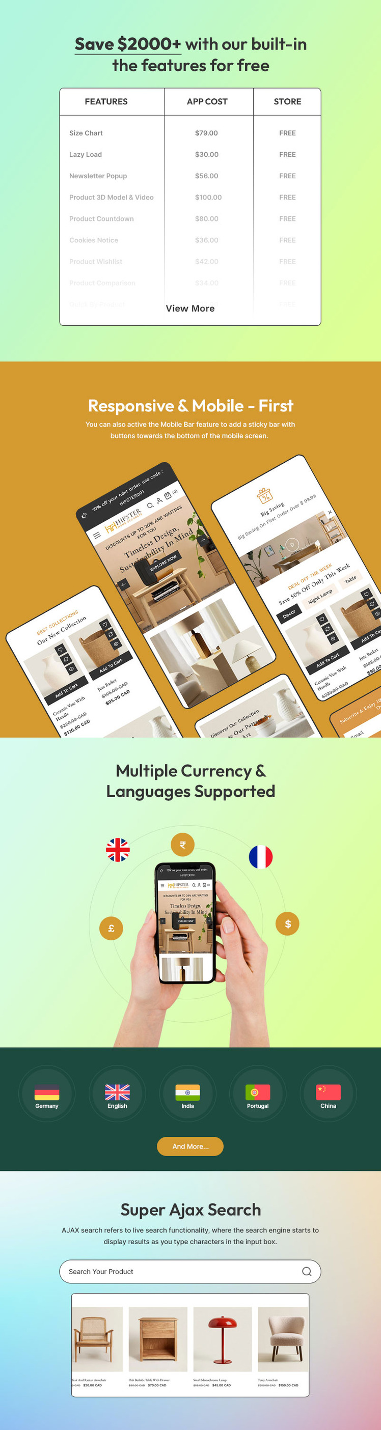 Hipster Furniture Interior Home Decor Store Multipurpose Shopify Responsive Theme #388651-2
