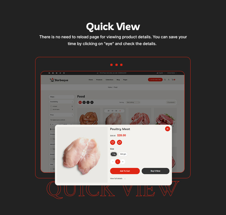 Barbeque BBQ Meat Food Multipurpose Shopify Responsive Theme #370613-16