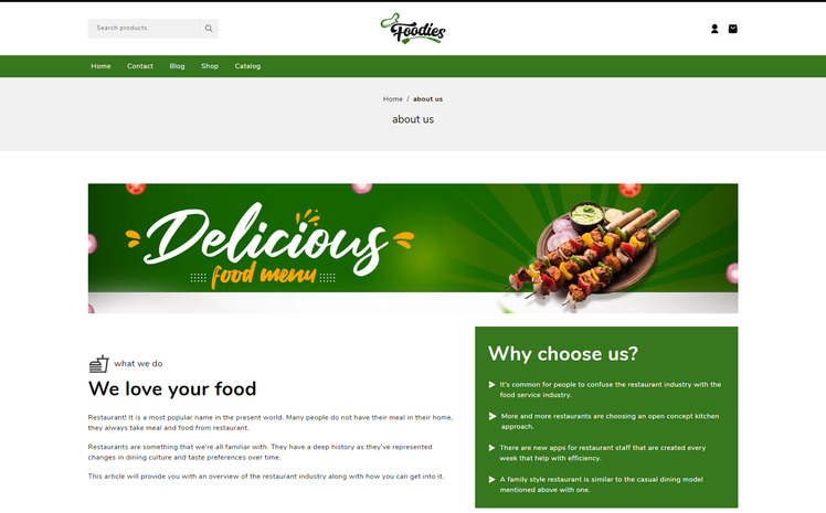 Foodiesfy FastFood Responsive Shopify Theme #312403
