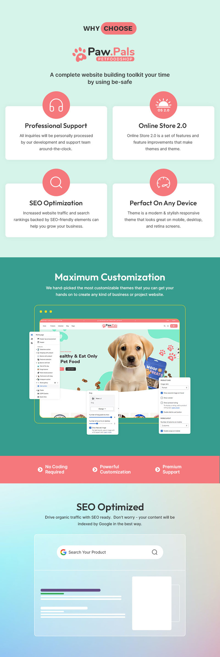 Pawpals Pet Food Pet Nutrition Store Multipurpose Shopify Responsive Theme #395240-1