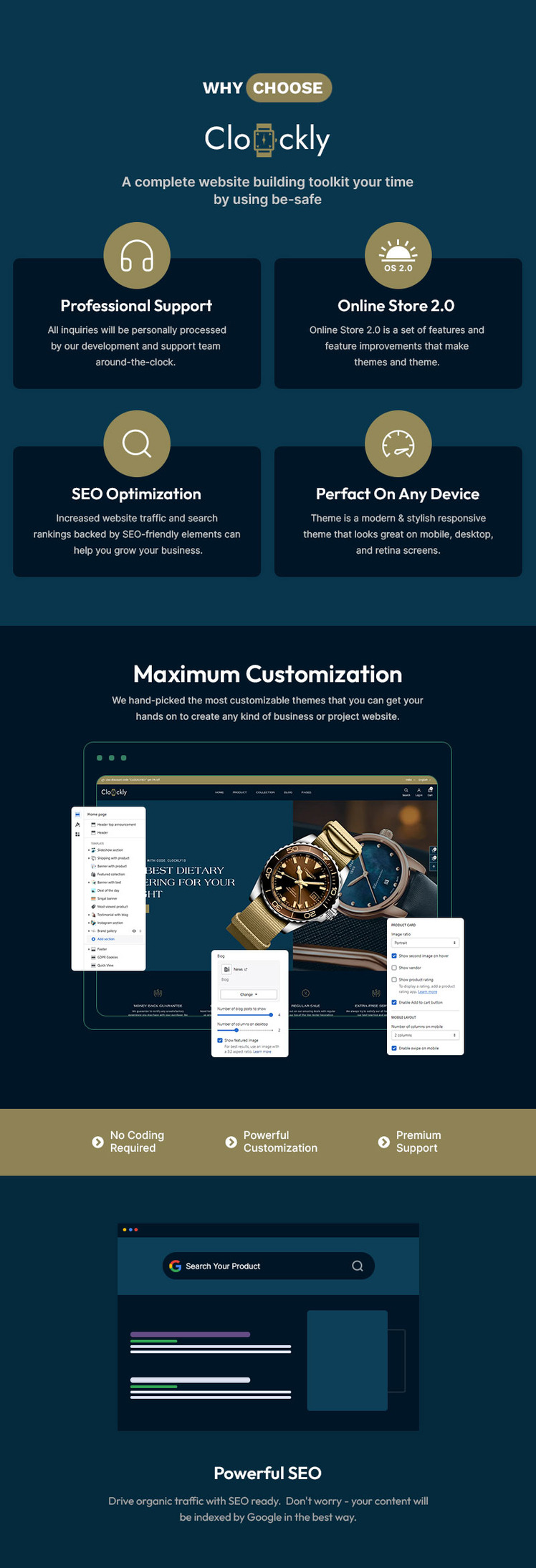 Clockly Smart Watch Store Minimal Fashion Shopify Responsive Theme #398789-1