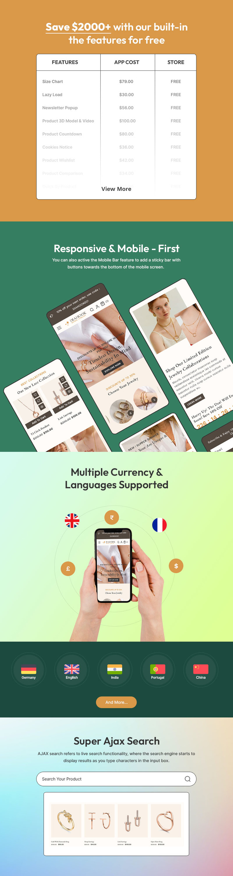 Diahook Modern Jewelry Store Shopify Responsive Theme #378438-2