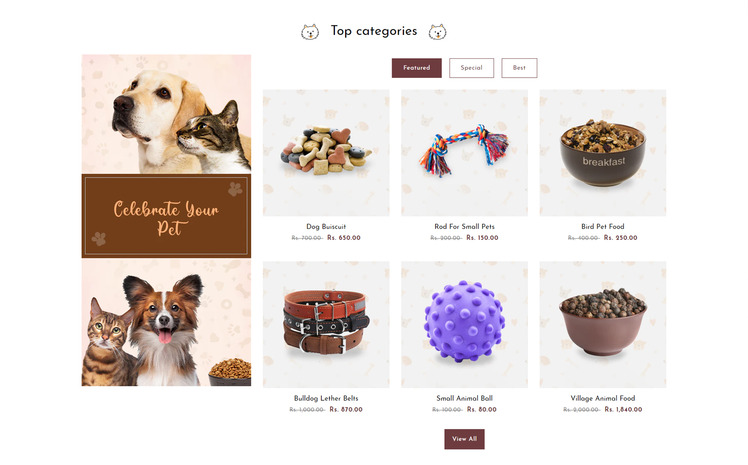 Petpro Multipurpose Premium Animal Food and Accessories Store Shopify Theme #311303