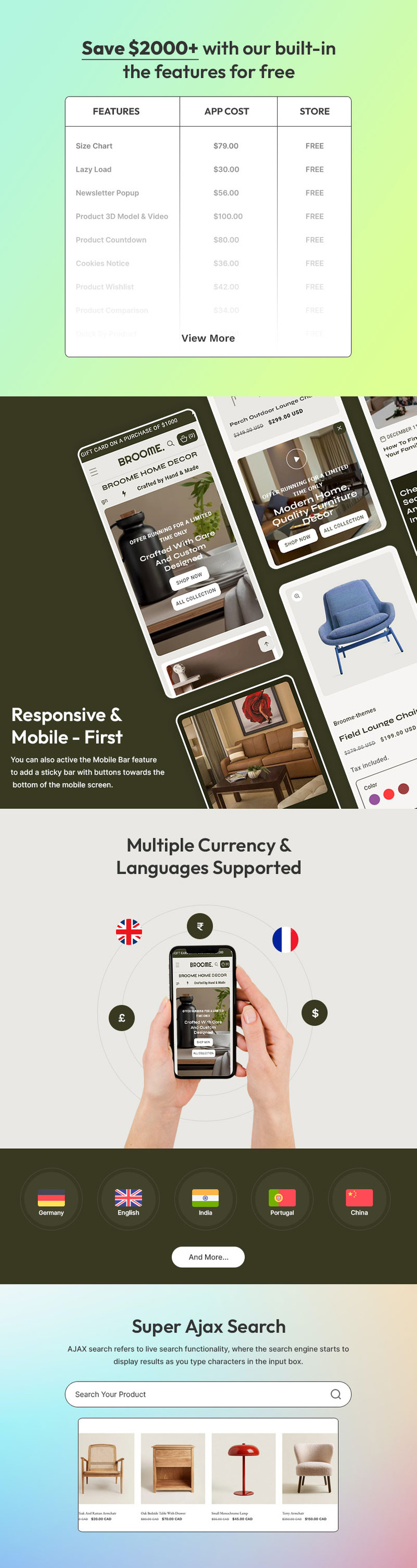 Broome Home Furniture Interior Decor Multipurpose Shopify Responsive Theme #419705-2