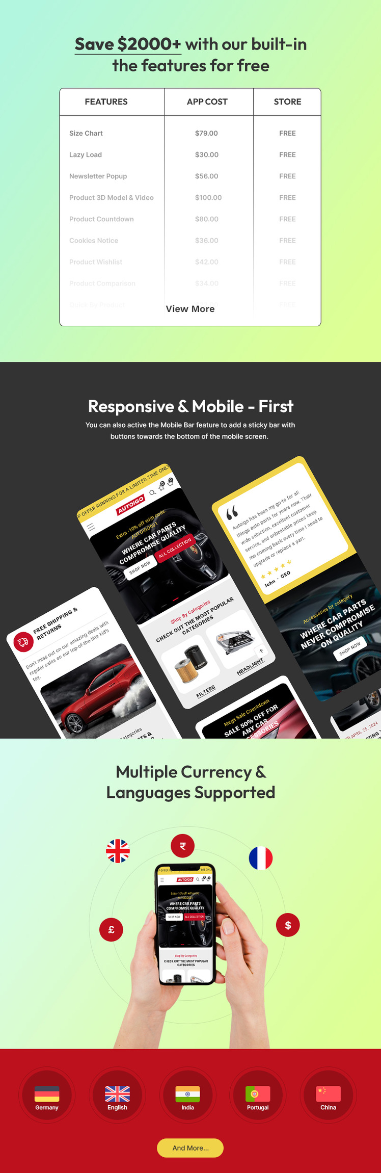 Autoigo Automotive Car Spare Parts Auto Tool Multipurpose Shopify Responsive Theme #419084-2