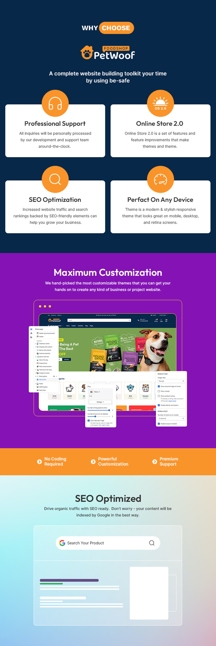 Petwoof Pet Food Pet Store Multipurpose Shopify Responsive Theme #382630-1