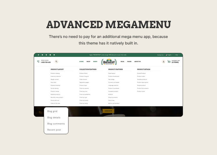 Brewery Alcohol Beer Wine Shop Multipurpose Shopify Responsive Theme #359388-11