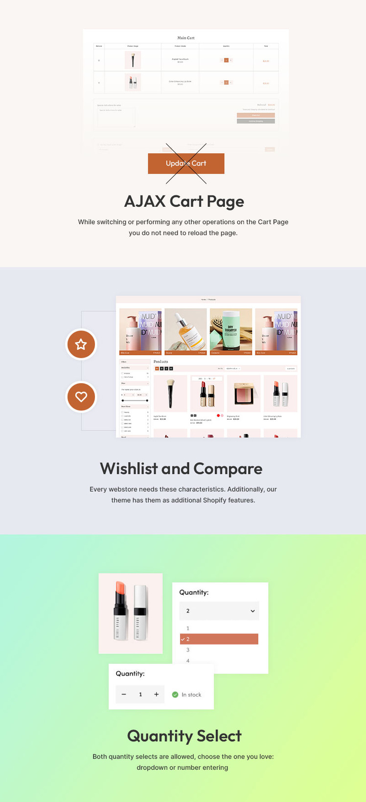 Glowsine Cosmetics Beauty Cosmetics Skincare Makeup Artist Responsive Shopify Theme #396365-4