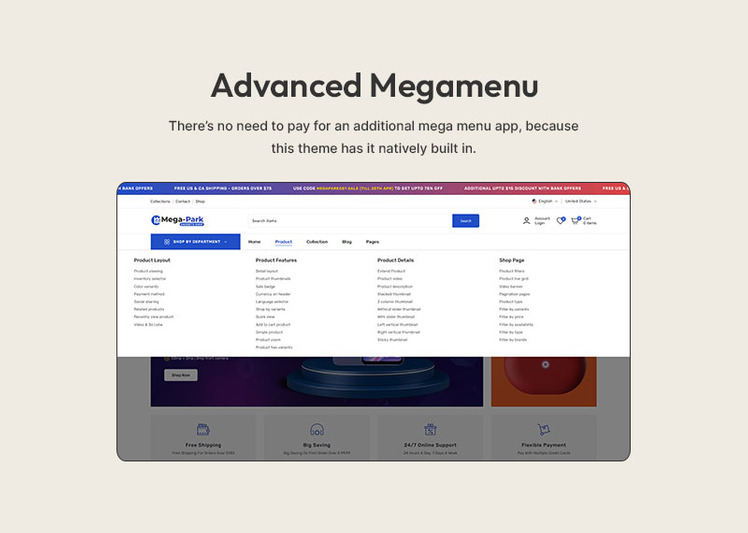MegaPark Electronics Gadgets Mega Store Multipurpose Shopify Responsive Theme #308609-9