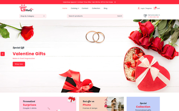 Giftefy Gift Shop Multipurpose Shopify Theme #317501