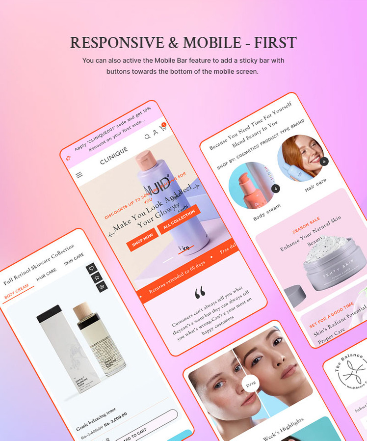 Clinique Beauty Cosmetics Skincare Multipurpose Shopify Responsive Theme #352086-6