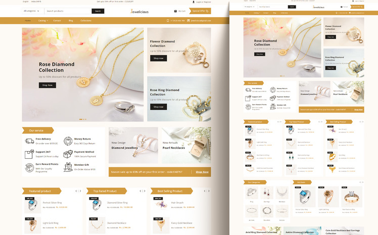 jewelicious Jewelary Multipurpose Premium Shopify Theme #332296