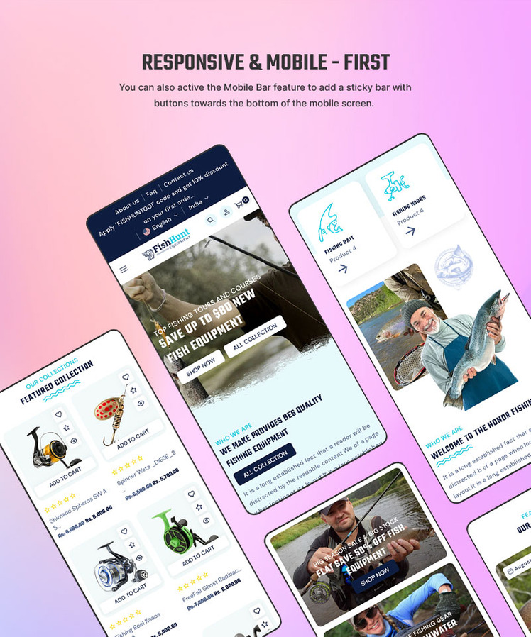 FishHunt Fishing Weapons Equipment Store Multipurpose Shopify Responsive Theme #360934-6