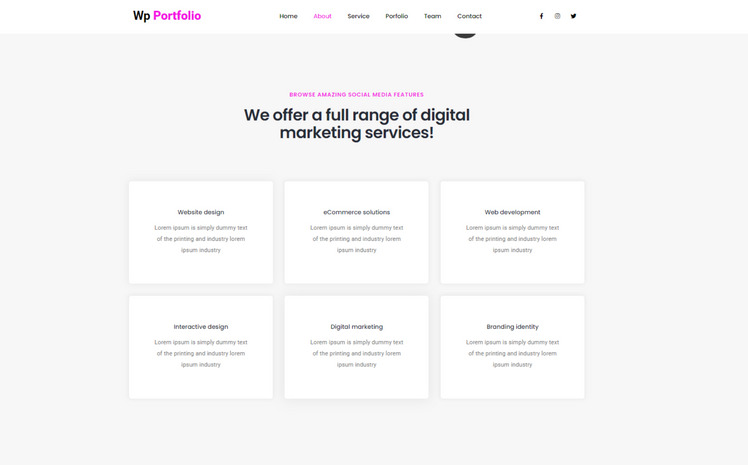 WpCreative Pro Portfolio Responsive WordPress Theme #338220
