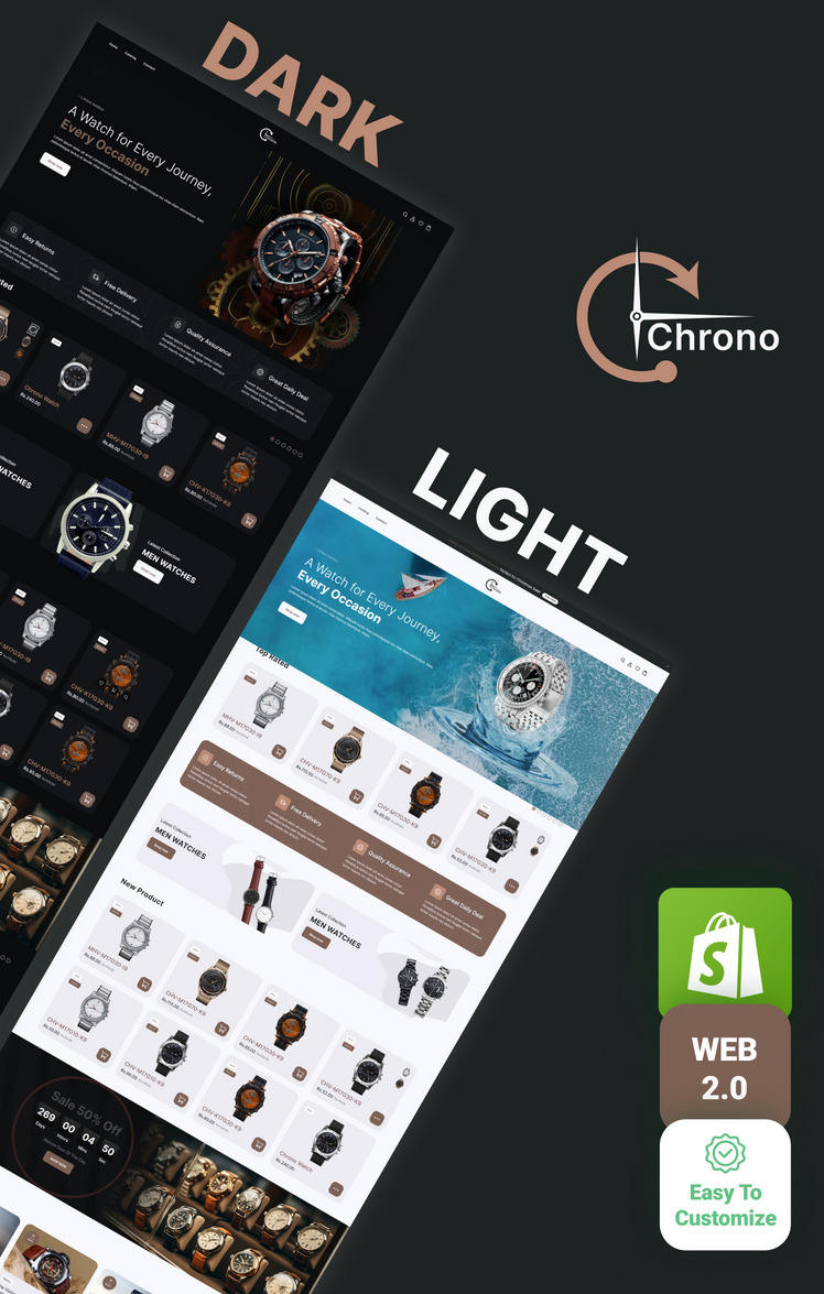 Chrono Watch Store Multipage Shopify Website Theme #371728-2