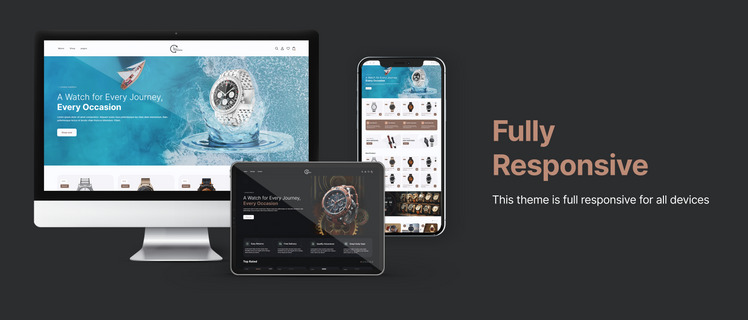 Chrono Watch Store Multipage Shopify Website Theme #371728-3