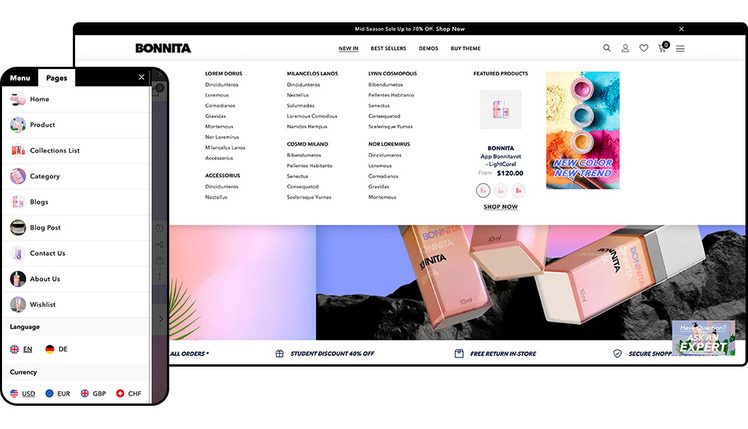Bonnita Beauty Cosmetic Shopify Theme OS #345975-5