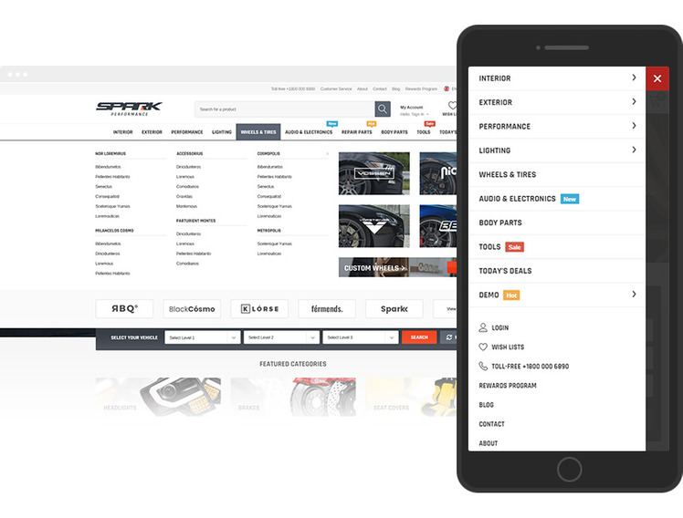 SPARK Cars Auto Parts Automotive Shopify Section Theme OS #313074-4