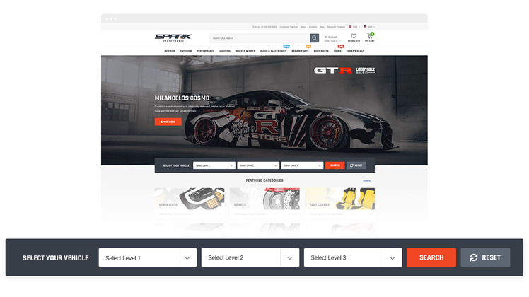 SPARK Cars Auto Parts Automotive Shopify Section Theme OS #313074-3