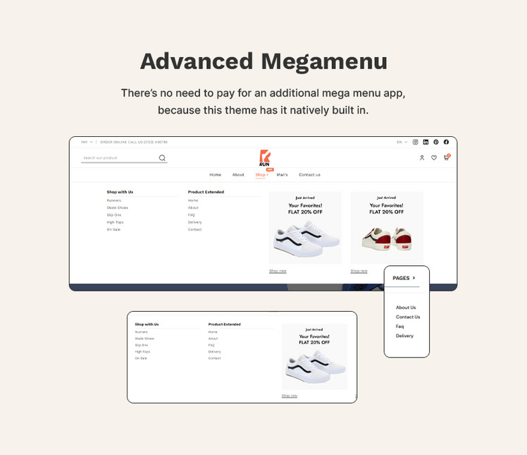 Run Shoes Accessory High level Shopify Multi purpose Responsive Theme #375553-11
