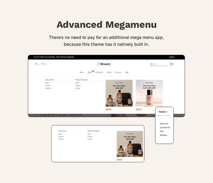 Beauty Cosmetics Beauty store High level Shopify Multi purpose Responsive Theme #370837-11