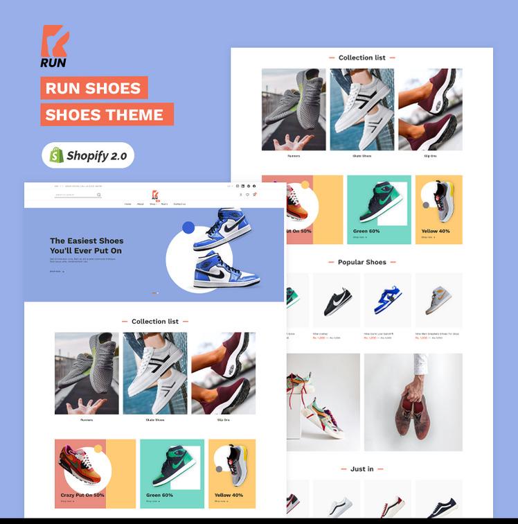Run Shoes Accessory High level Shopify Multi purpose Responsive Theme #375553-1