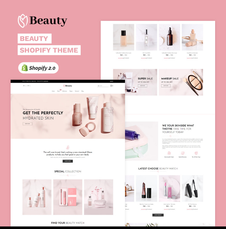 Beauty Cosmetics Beauty store High level Shopify Multi purpose Responsive Theme #370837-1