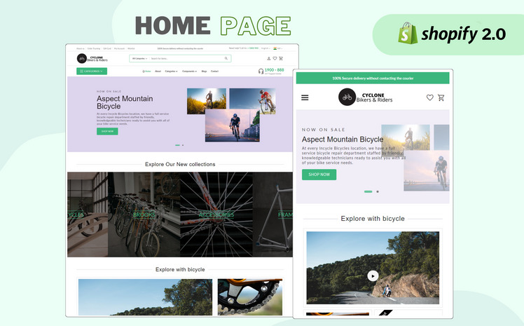 Cyclone Bicycle Shopify Theme #352497