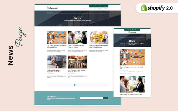 Urbanest Construction and Real Estate Business Shopify Theme #405539