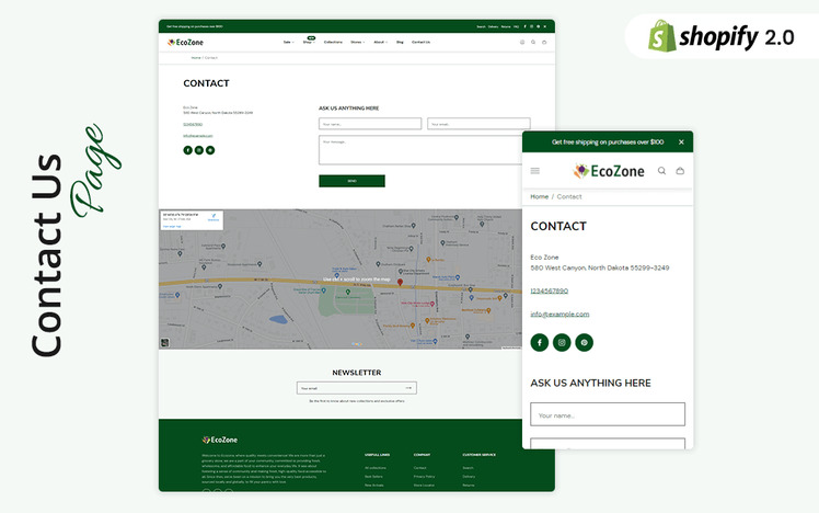 EcoZone Grocery Organic Food Store Shopify Theme #372941-8
