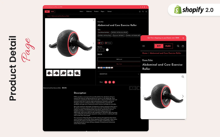 FitFlex Gym Fitness Equipments Shopify Theme #379308-6
