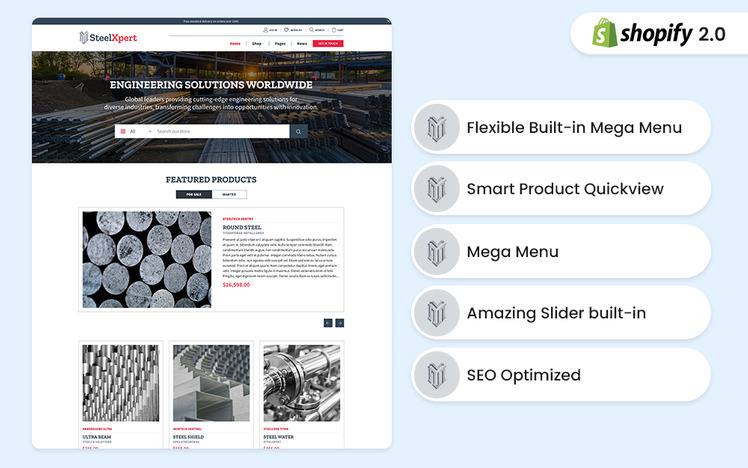 SteelXpert The Next Generation Industrial Shopify Theme #353628-1