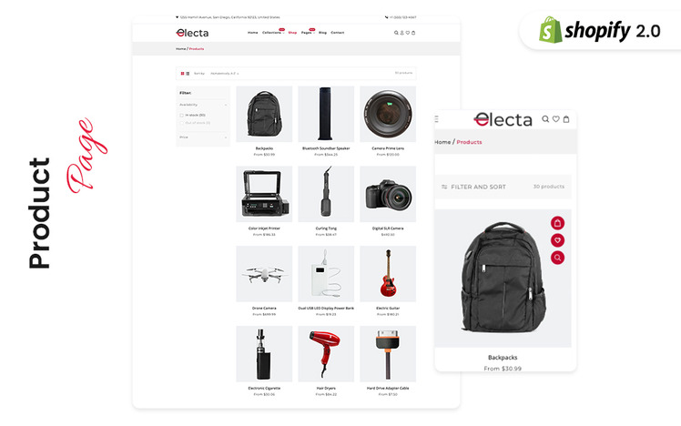 Electa Electronics Gadget Stores Shopify Theme #371879-6