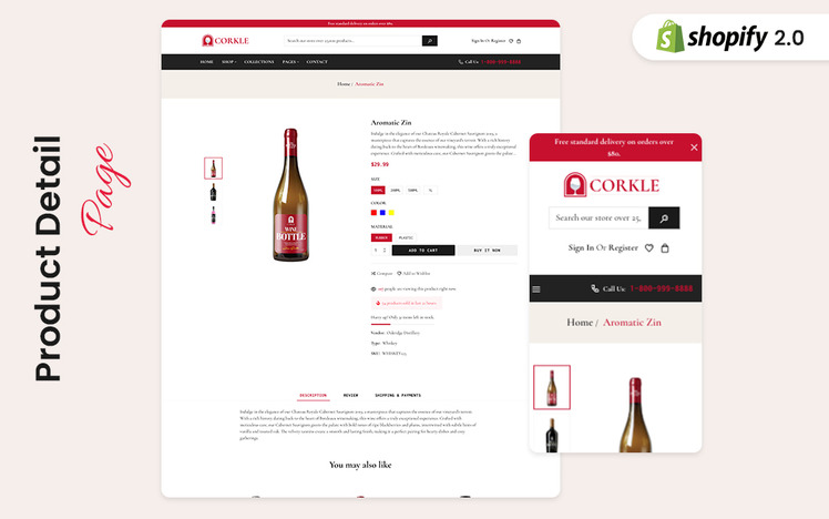 Corkle Wine Products and Winery Farm Responsive Shopify Theme #358075-7